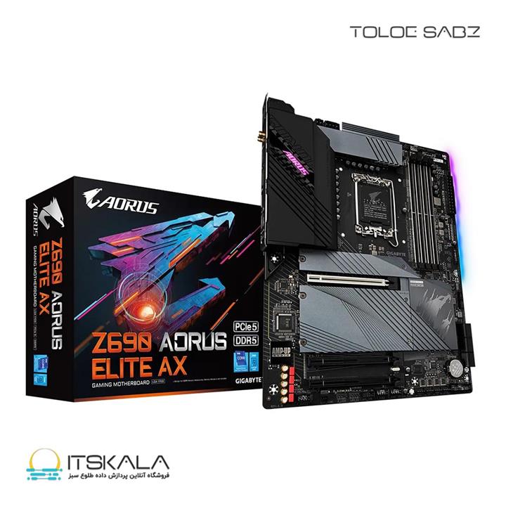 مادربرد گیگابایت مدل  Z690 AORUS ELITE AX GIGABYTE Z690 AORUS ELITE AX DDR5 GIGABYTE